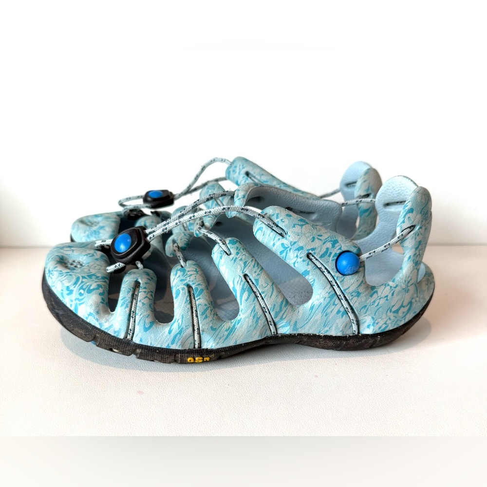 Light Blue Patterned Women's Outdoor Sandals
